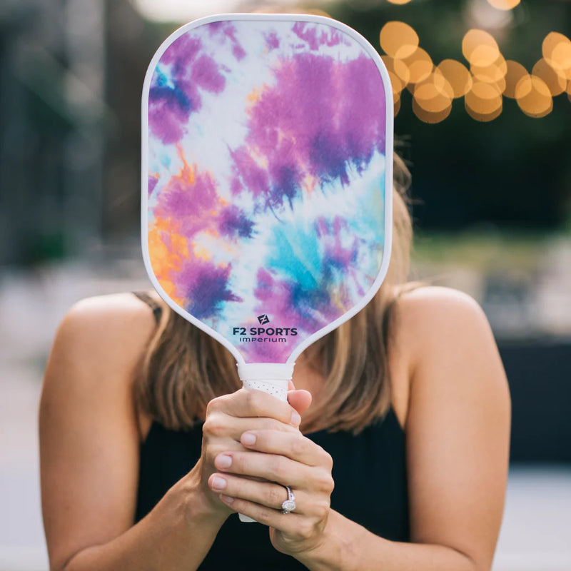 Load image into Gallery viewer, F2 Sports Purple Tie Dye Graphite Pickleball Paddle