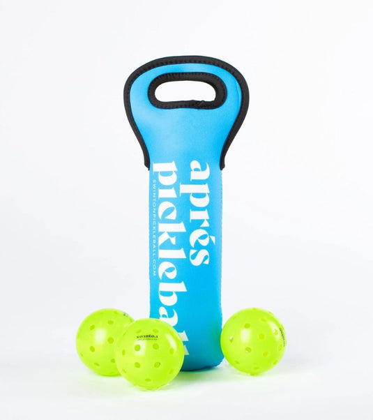 3 Pickleballs in a Wine Bag
