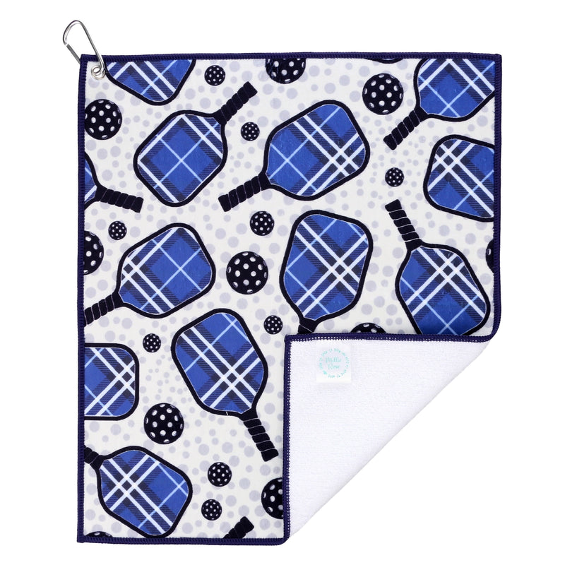 Load image into Gallery viewer, Pickleball Paddles Microfiber Sport Towel - Navy Plaid