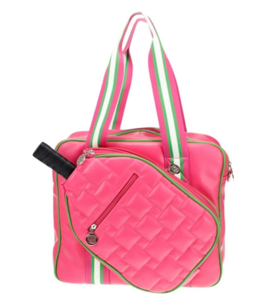 Ameliora Mosiac Pickleball Tote Candy Pink