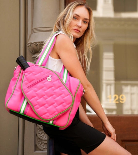 Ameliora Mosiac Pickleball Tote Candy Pink