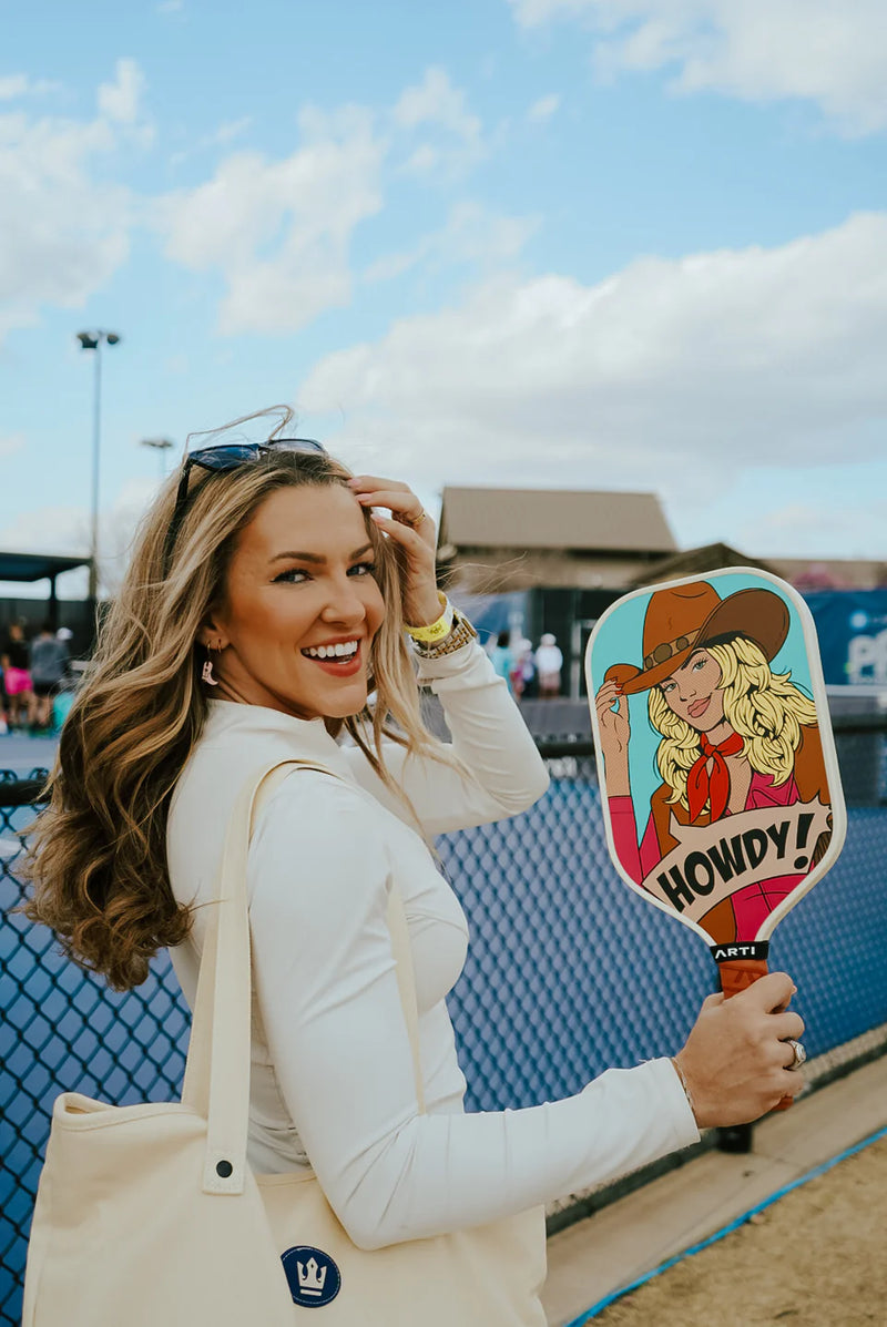 Load image into Gallery viewer, ARTI Kristen & Kristy "Howdy" Pickleball Paddle - 16mm