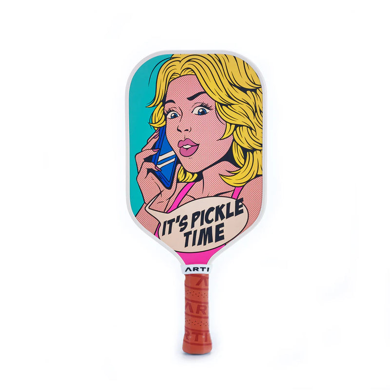 Load image into Gallery viewer, ARTI Kristen & Kristy "It's Pickleball Time" Pickleball Paddle - 16mm