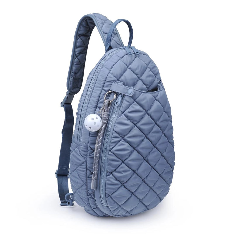 Load image into Gallery viewer, The Ace Pickleball Quilted Sling Bag - Slate Sky