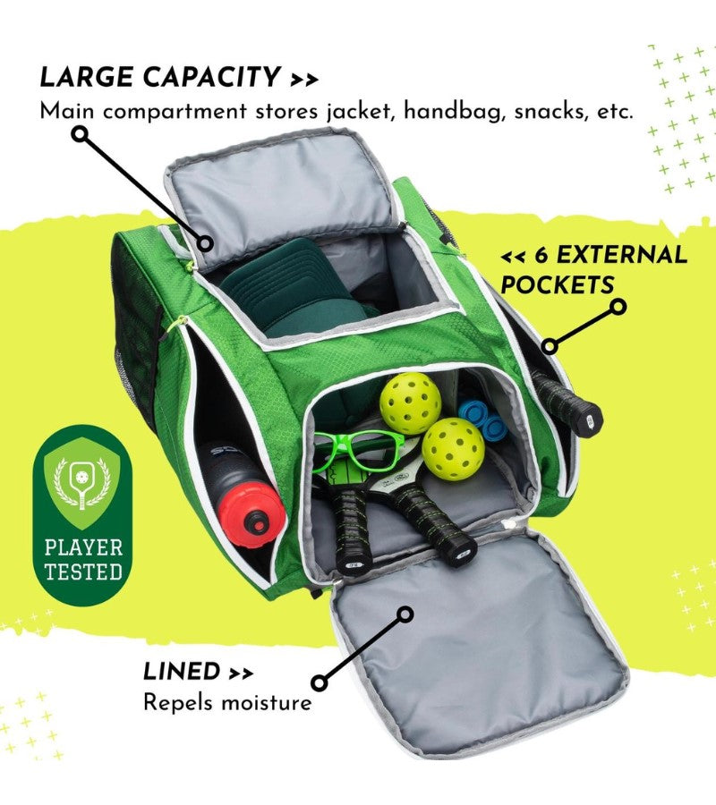 Load image into Gallery viewer, Big Dill XL Pickleball Backpack with Shoe Compartment
