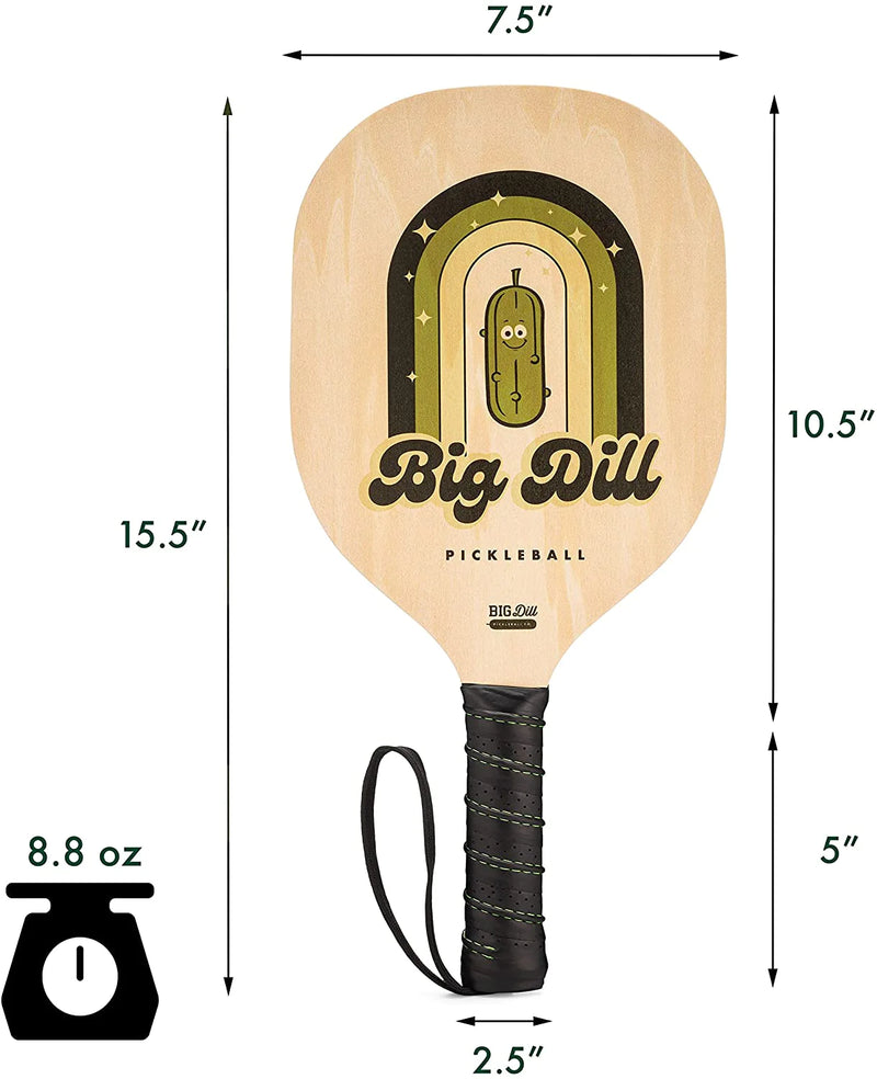 Load image into Gallery viewer, Big Dill Superstar Wooden Pickleball Paddle Set