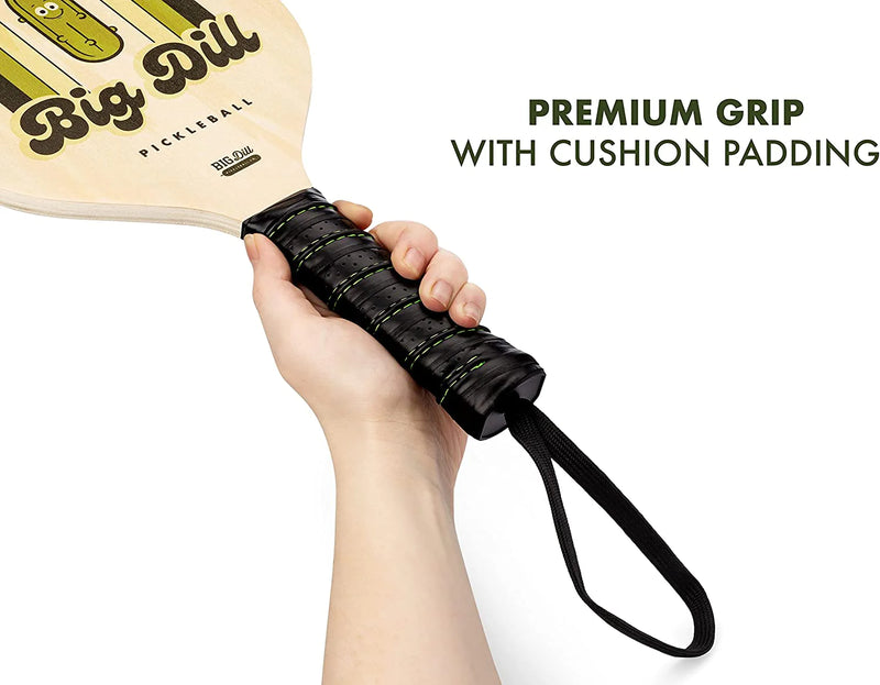 Load image into Gallery viewer, Big Dill Superstar Wooden Pickleball Paddle Set