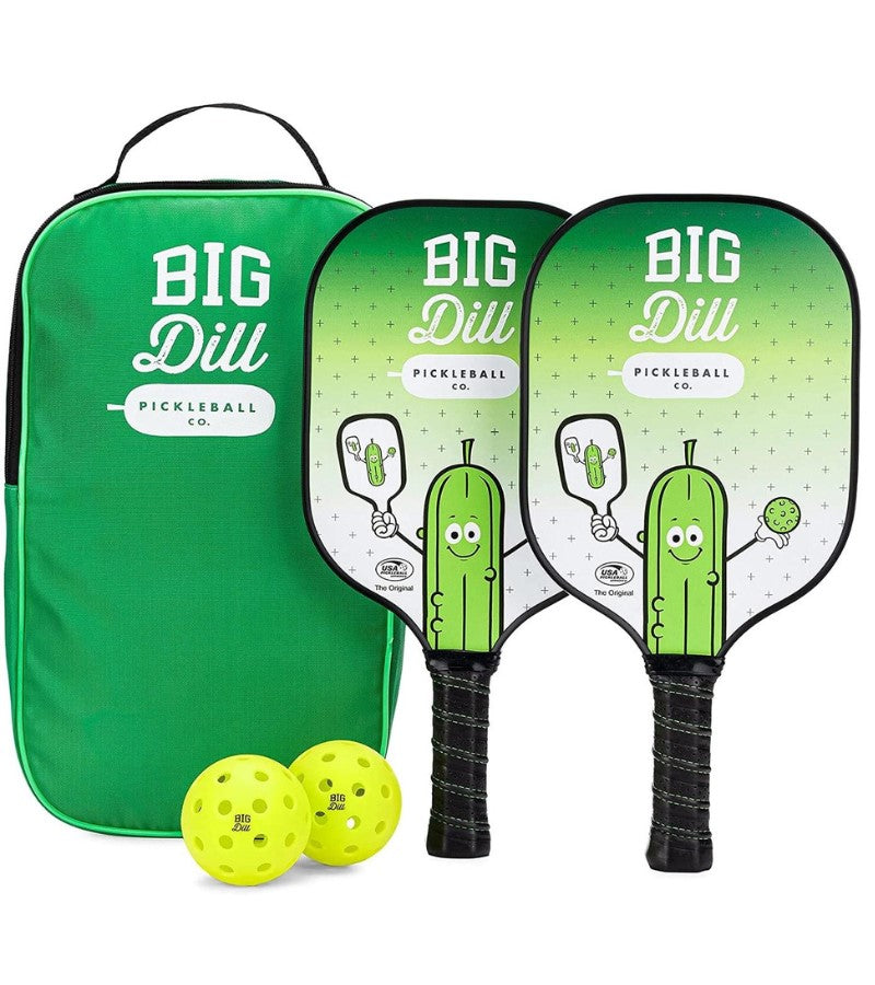 Load image into Gallery viewer, Big Dill Original Carbon Fiber Pickleball Paddle Set