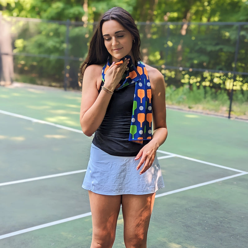 Load image into Gallery viewer, Bold Banger Pickleball Cooling Towel Lifestyle