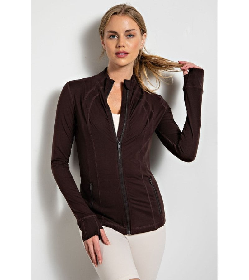 Load image into Gallery viewer, Butter Define Fitted Jacket Chocolate