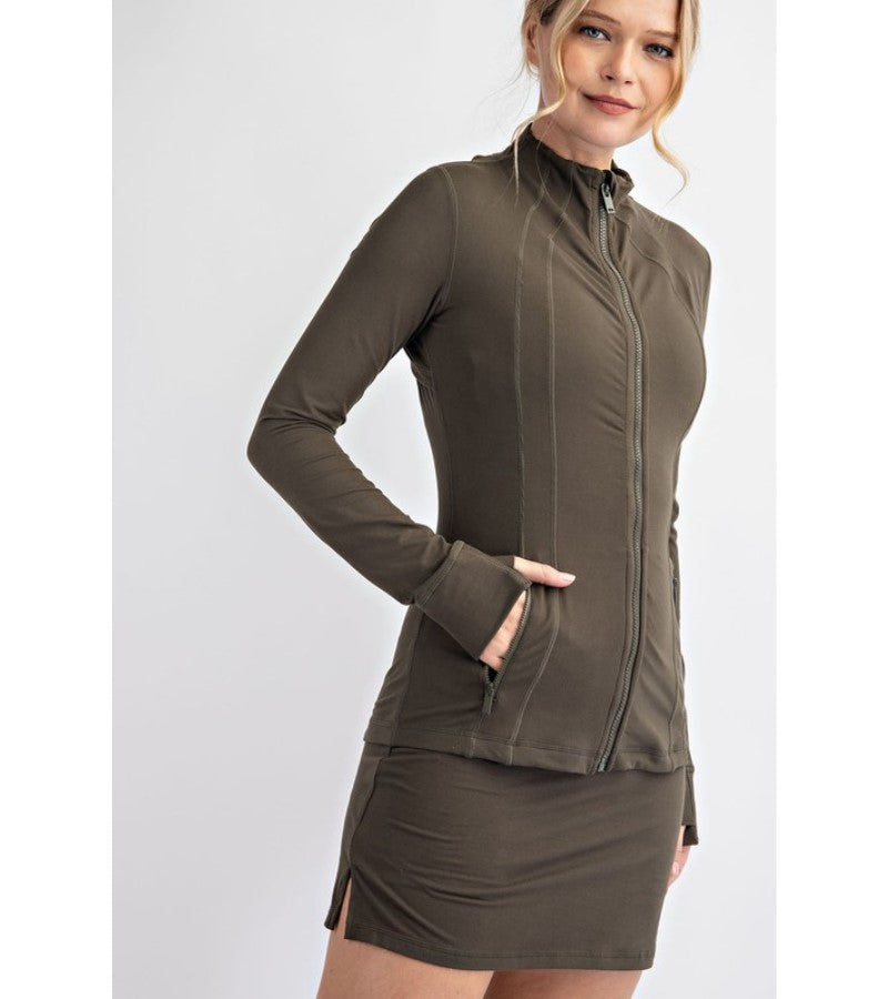 Load image into Gallery viewer, Butter Define Fitted Jacket Olive