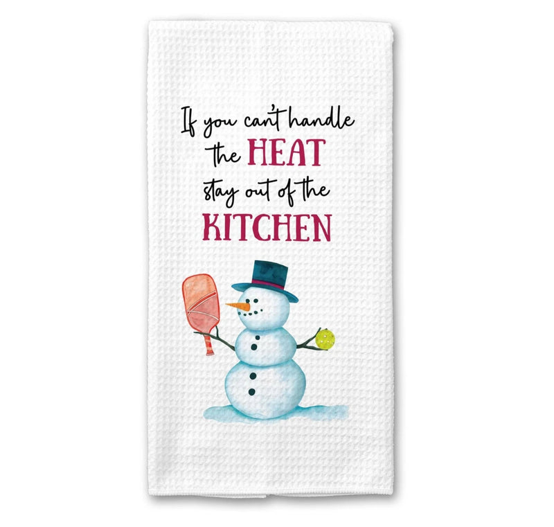 Load image into Gallery viewer, Can't Handle the Heat Funny Pickleball Kitchen Towel