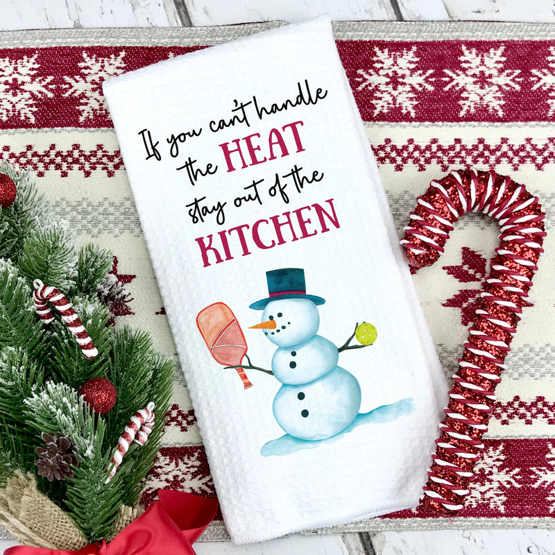 Load image into Gallery viewer, If You Cant Handle the Heat Funny Holiday Pickleball Towel
