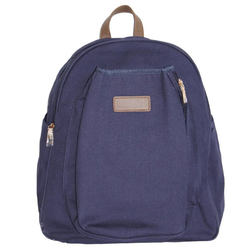 Load image into Gallery viewer, Mens Canvas Pickleball Backpack Front View Navy