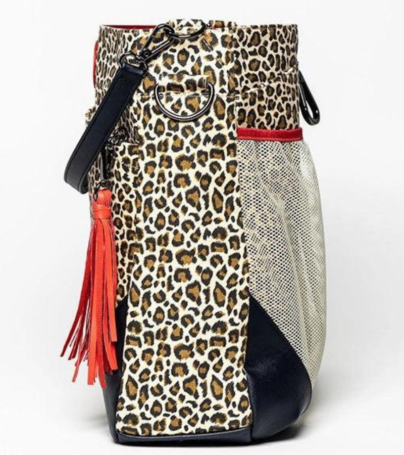 Load image into Gallery viewer, Georgie + Lou Cheetah Pickleball Bag Side