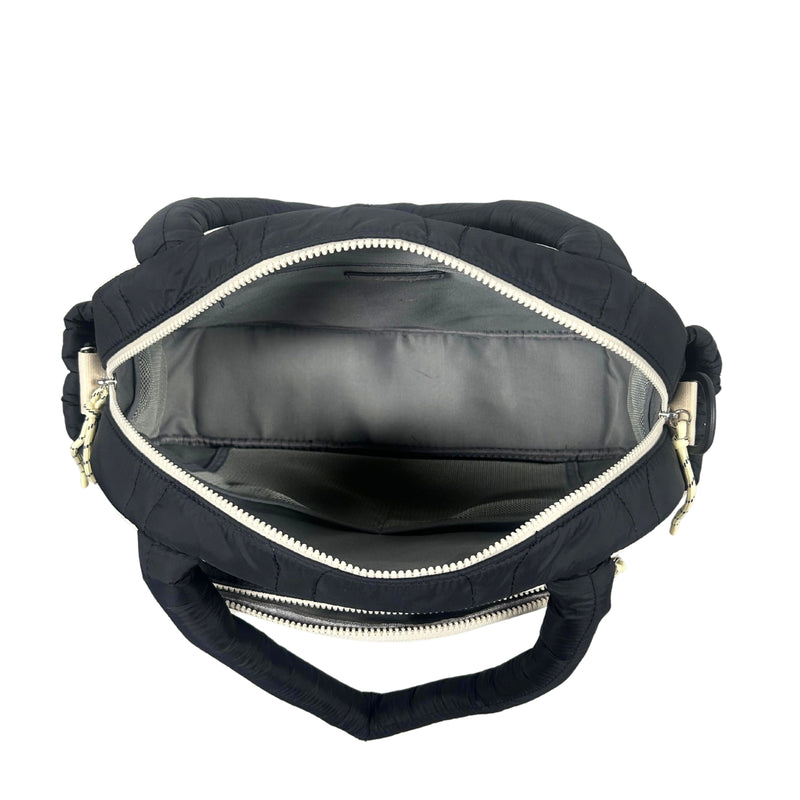 Load image into Gallery viewer, Modern Two-Tone Pickleball Tote Black / Off White