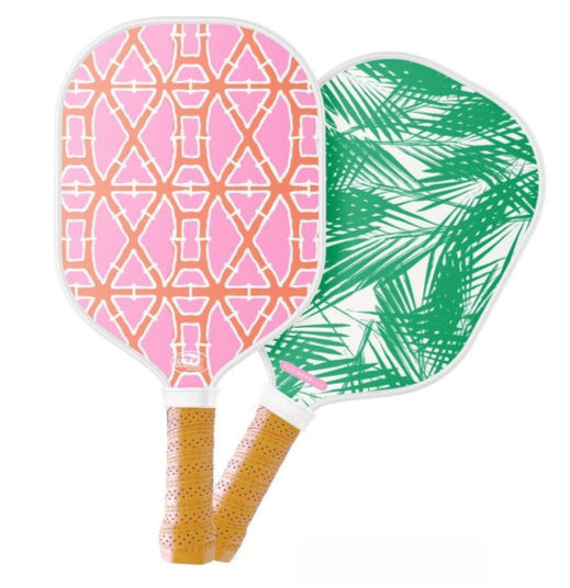 Claireballa Pink Bamboo Double Sided Pickleball Paddle