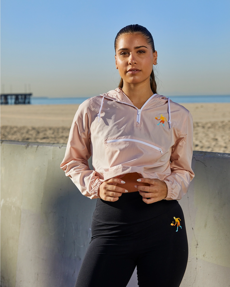 Load image into Gallery viewer, Dilly Life Cropped Windbreaker Womens