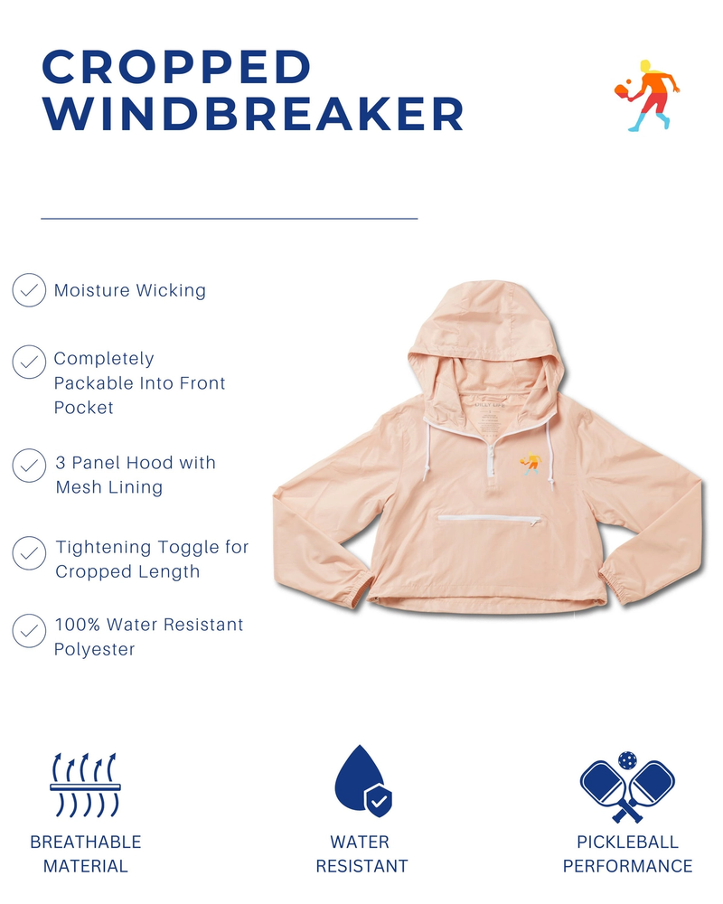 Load image into Gallery viewer, Dilly Life Cropped Windbreaker Womens