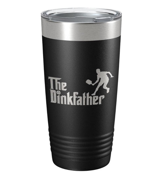 The Dinkfather Pickleball Tumbler - Black