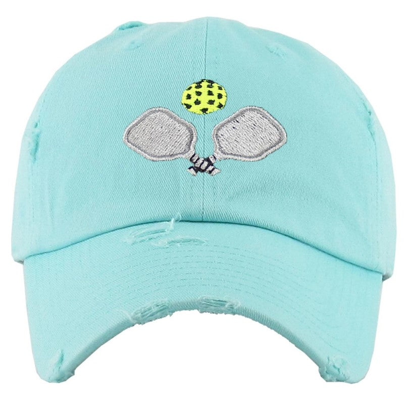 Load image into Gallery viewer, Double Paddle Vintage Pickleball Hat - Seafoam