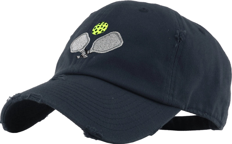 Load image into Gallery viewer, Double Paddle Vintage Pickleball Hat Navy