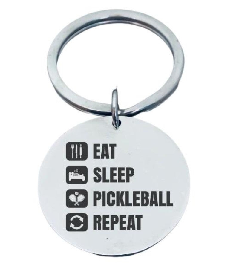 Load image into Gallery viewer, Eat Sleep Pickleball Repeat Keychain