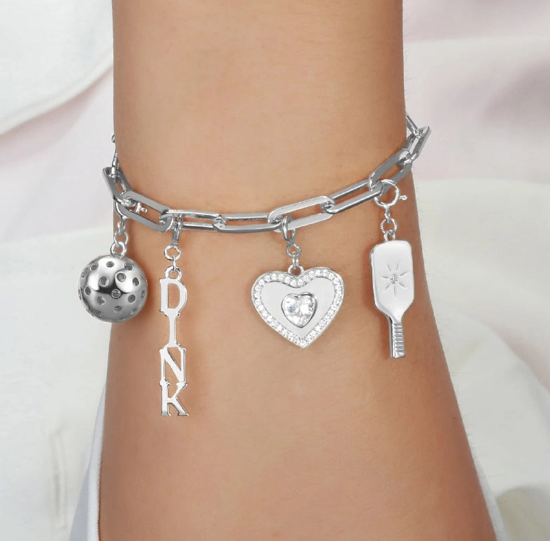 Load image into Gallery viewer, Pickle Me Silver Charm Bracelet
