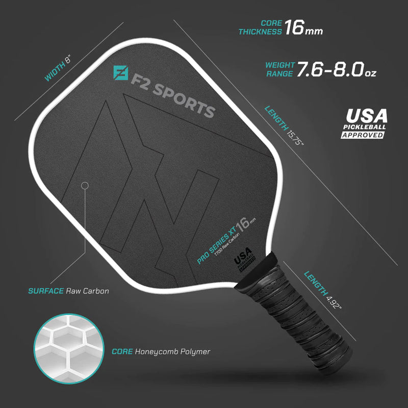 Load image into Gallery viewer, F2 Sports Pro Series T700 Carbon Pickleball Paddle - Elongated