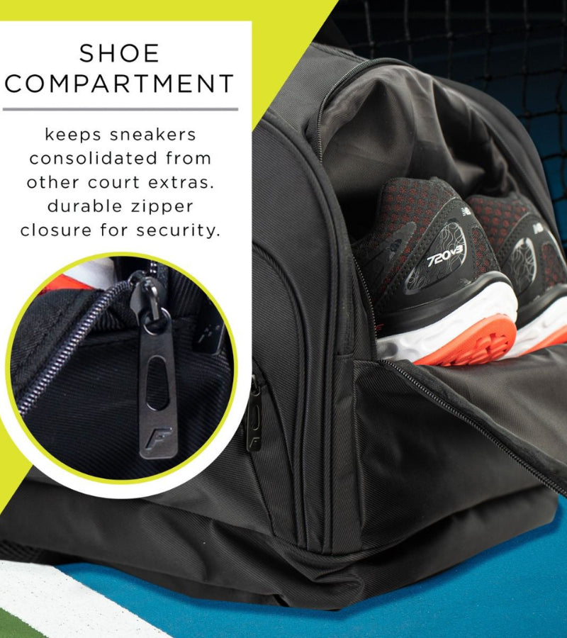 Load image into Gallery viewer, Franklin Elite Hybrid Pickleball Backpack Black