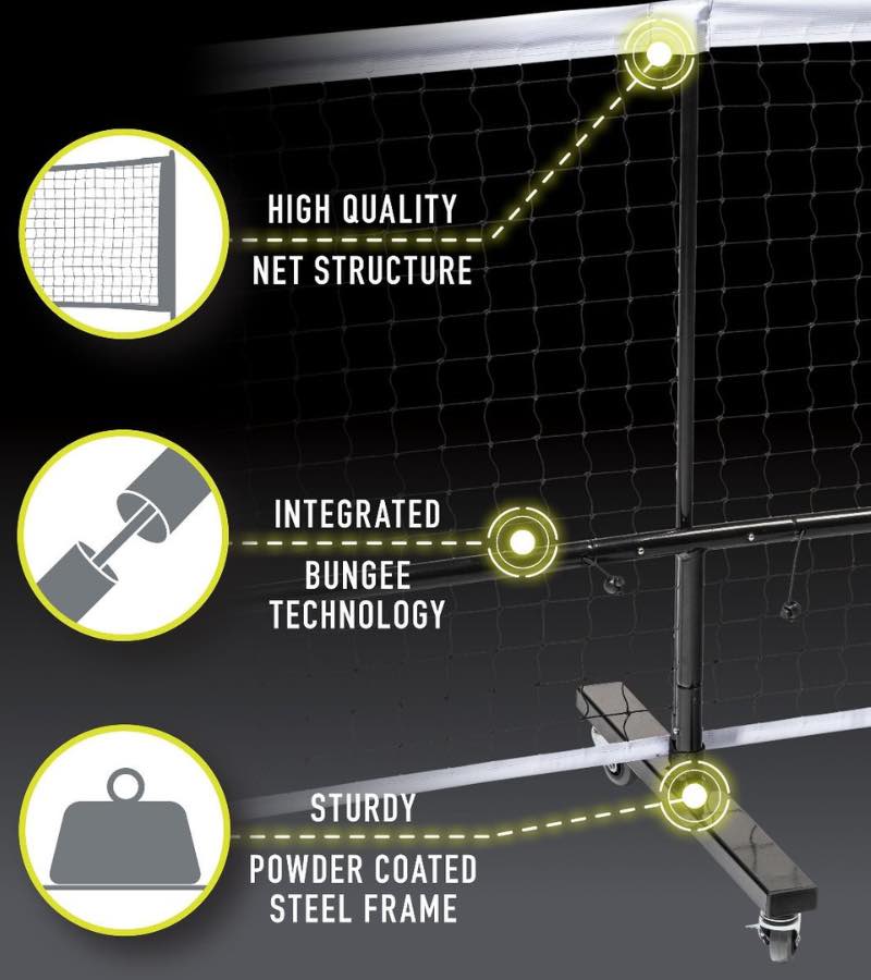 Load image into Gallery viewer, Franklin Official Tournament Full Sized Pickleball Net With Wheels
