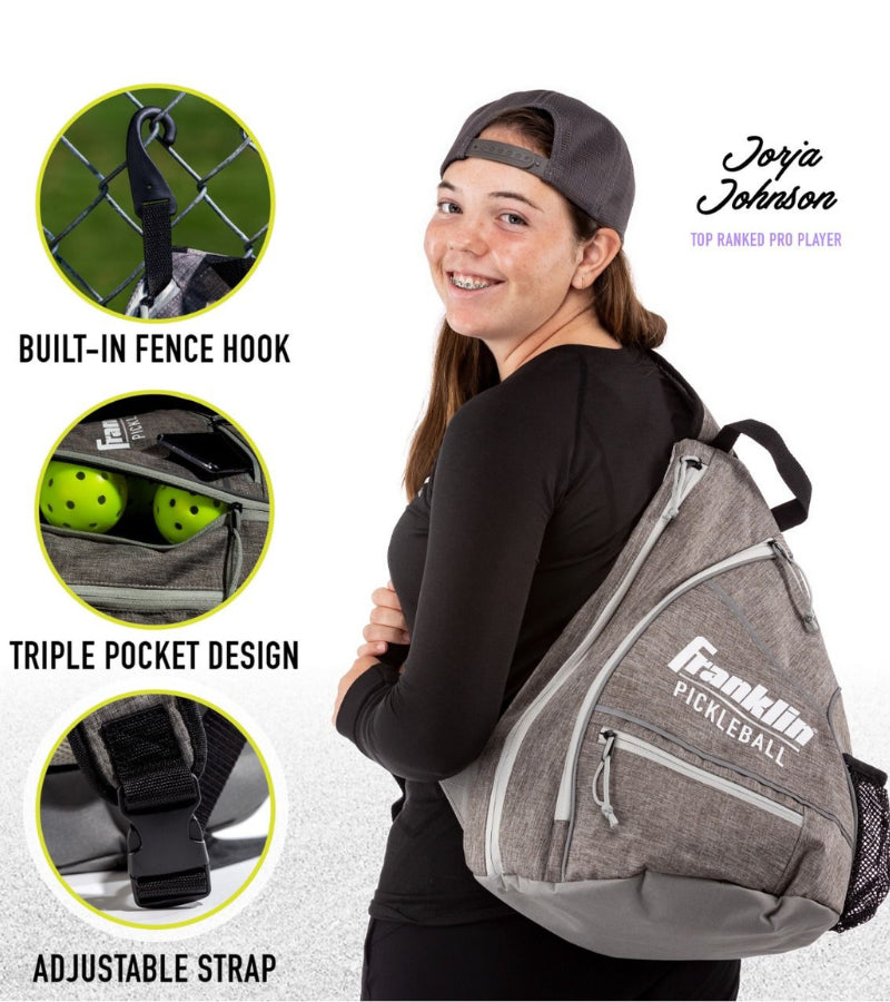 Load image into Gallery viewer, Franklin Pickleball Sling Bag Gray