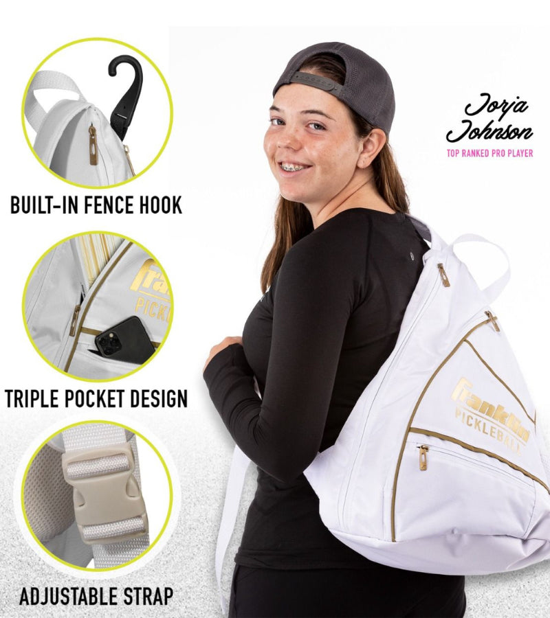 Load image into Gallery viewer, Franklin Pickleball Sling Bag Gold