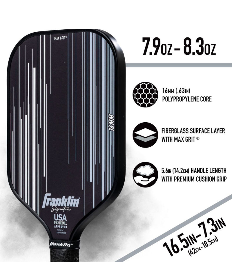Load image into Gallery viewer, Franklin Signature Series Fiberglass Pro Pickleball Paddle Black