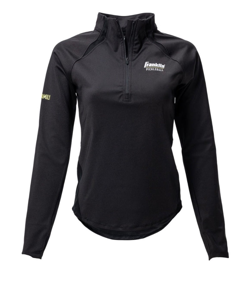 Load image into Gallery viewer, Franklin 1/4 Zip Long Sleeve Shirt Womens Black
