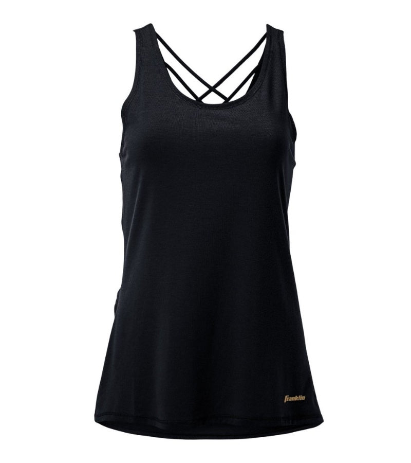 Load image into Gallery viewer, Franklin Courtside Womens Pickleball Tank Top Black