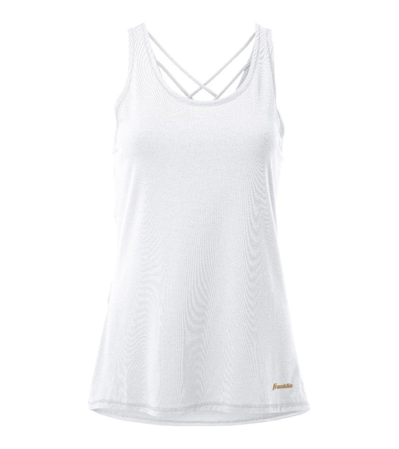 Load image into Gallery viewer, Franklin Courtside Womens Pickleball Tank Top White