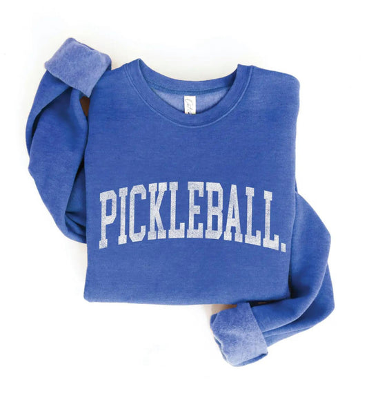 Graphic Style Pickleball Sweatshirt Blue