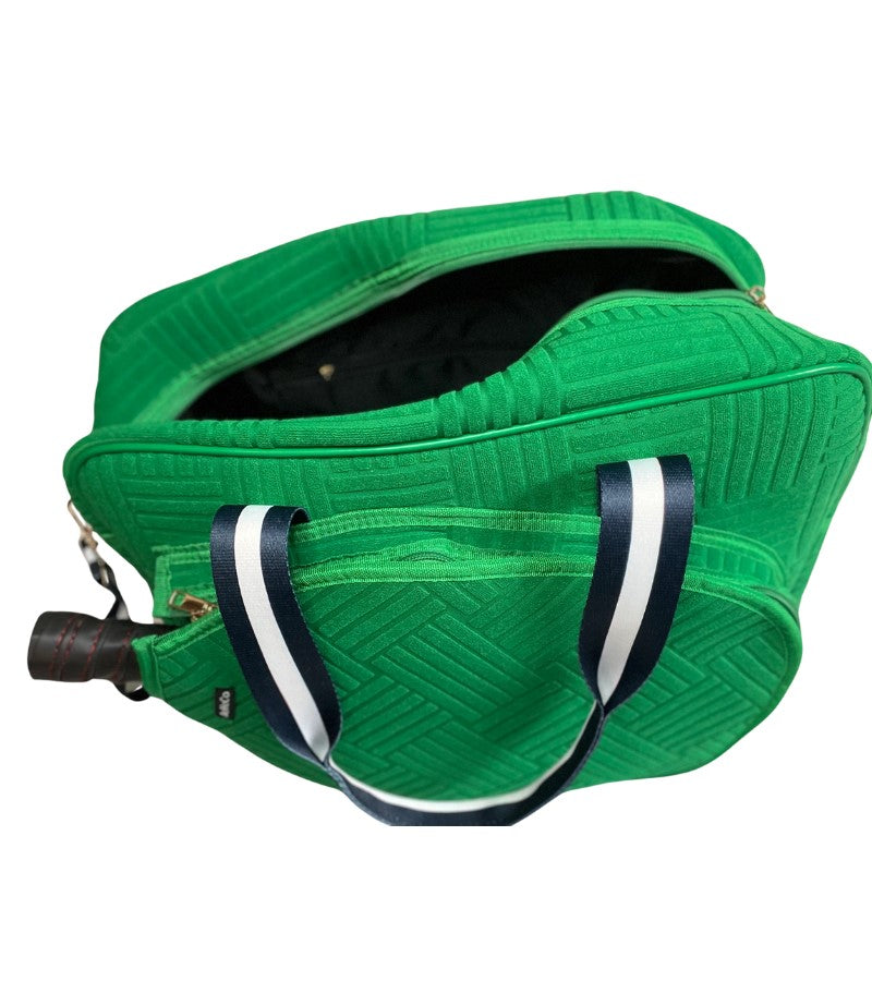 Load image into Gallery viewer, Terry Pickleball Tote Kelly Green Opened