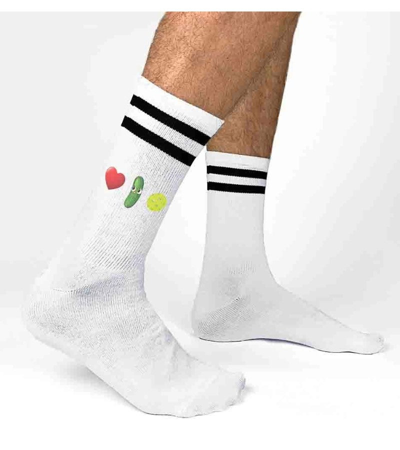 Load image into Gallery viewer, I Love Pickleball Crew Socks - Mens
