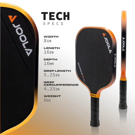 JOOLA Collin Johns Scorpeus 3S Pickleball Paddle - 16mm