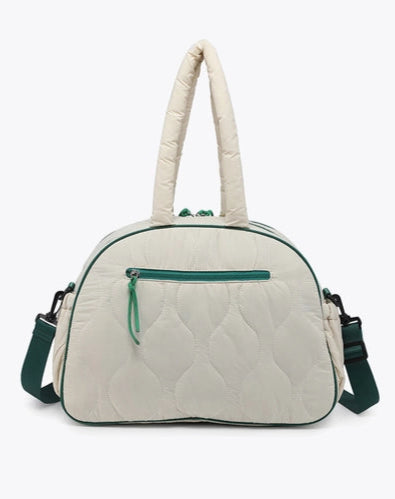 Modern Two Tone Pickleball Tote White / Green Back