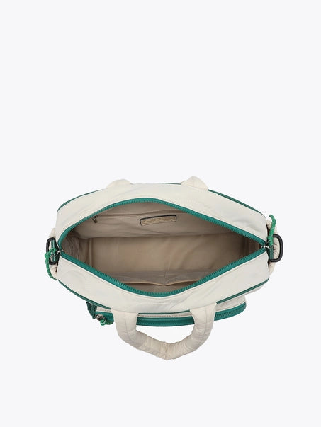 Modern Two Tone Pickleball Tote White / Green Inside