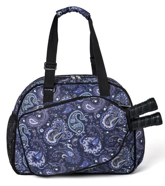 Navy Paisley Pickleball Tote Bag