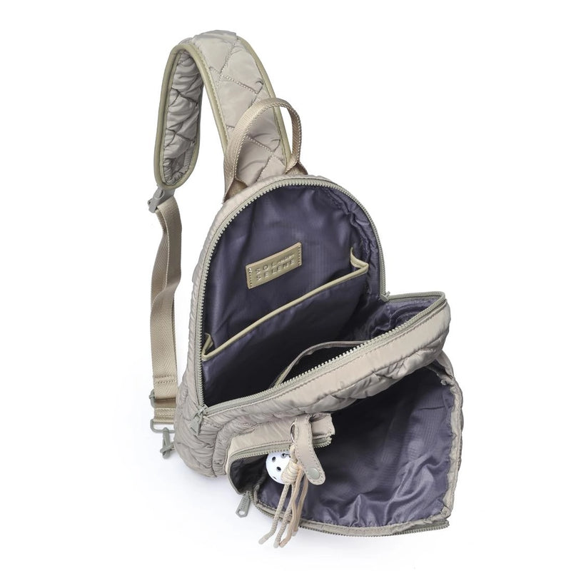 Load image into Gallery viewer, The Ace Pickleball Quilted Sling Bag - Desert Sage