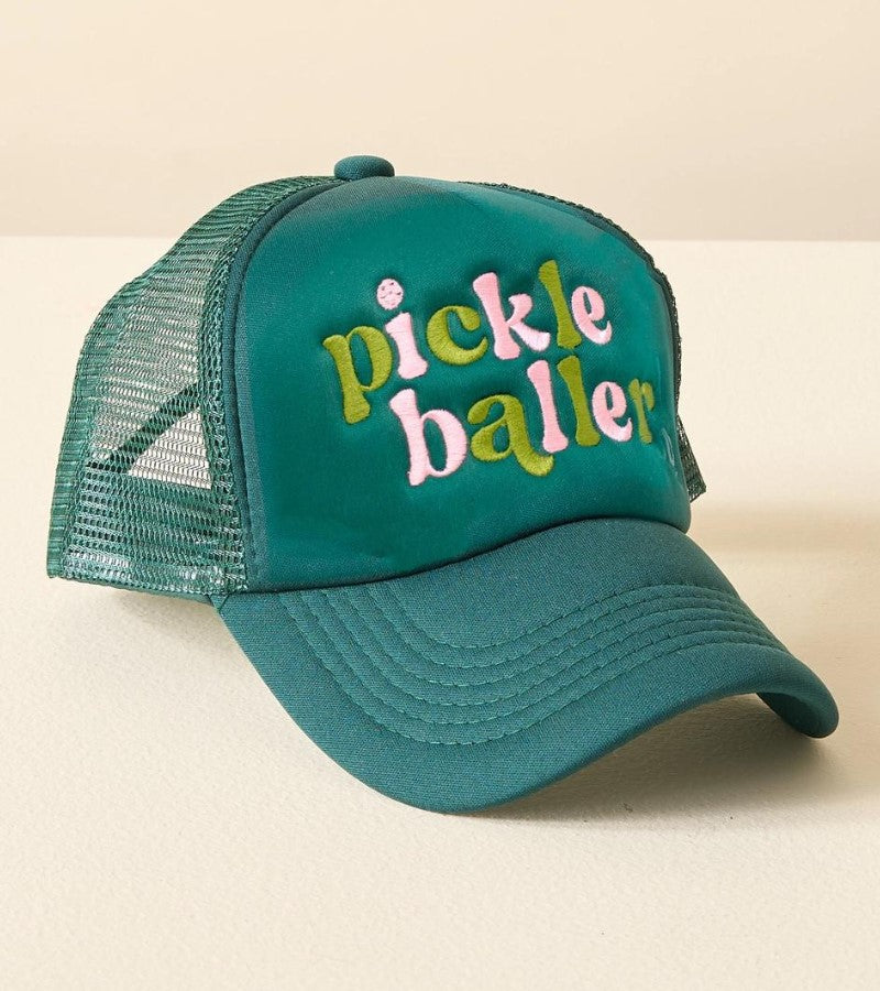 PICKLE BALLER Cream and Green Pickle Baller Hat C.C ® Pickle Baller - Green - Truly Contagious main image 4