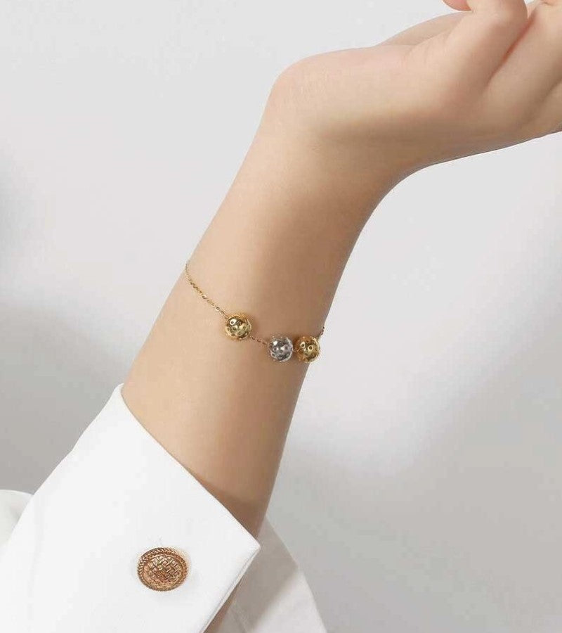 Load image into Gallery viewer, Pickleball Ball Trio Bracelet On Wrist