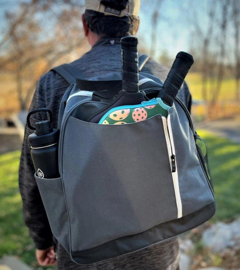 Load image into Gallery viewer, Picklebag Pickleball Backpack - Grey Blue