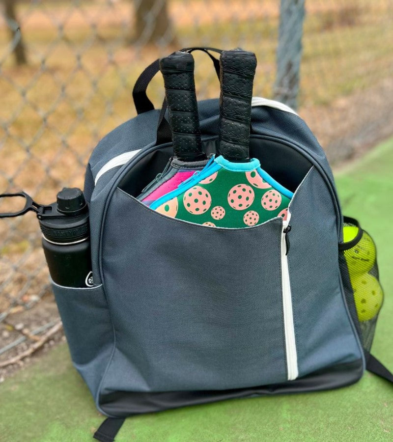 Load image into Gallery viewer, Picklebag Pickleball Backpack Grey Blue