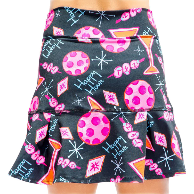 Load image into Gallery viewer, Pickleball Bella Martini Happy Hour Aline Skirt Back